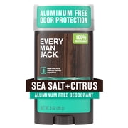 Every Man Jack Sea Salt + Citrus Aluminum-Free Deodorant for Men, Naturally Derived, 3 oz