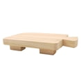 thumbnail image 3 of Wooden Pedestal Stand Cake Stand Wooden Riser for Coffee Table Party Kitchen With Handle, 3 of 8
