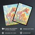 thumbnail image 2 of Artery8 Cute Rainbow Ponies in Flower Meadow Cartoon Kids Bedroom Nursery Large Wall Art Poster Print Thick Paper 18X24 Inch, 2 of 3