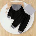 thumbnail image 4 of UAYOTSE Baby Boys Waffle Knit Hoodie Set Striped Patch Pocket Sweatshirt Jogger Pants Fall Winter Wear Size 6-9 Months, 4 of 8