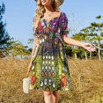 thumbnail image 4 of Vestido de manga corta con máquina de pinball, elegante y bonito, para mujer, vestido largo, para mujer, vestido largo para mujer, 4 of 7