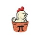 thumbnail image 2 of 1pc Women'S Casual Crew Neck T-Shirt with Cute Chicken in Planter Print, Polyester Knit Fabric, Medium Stretch, All-Season Fashion Top, 2 of 6