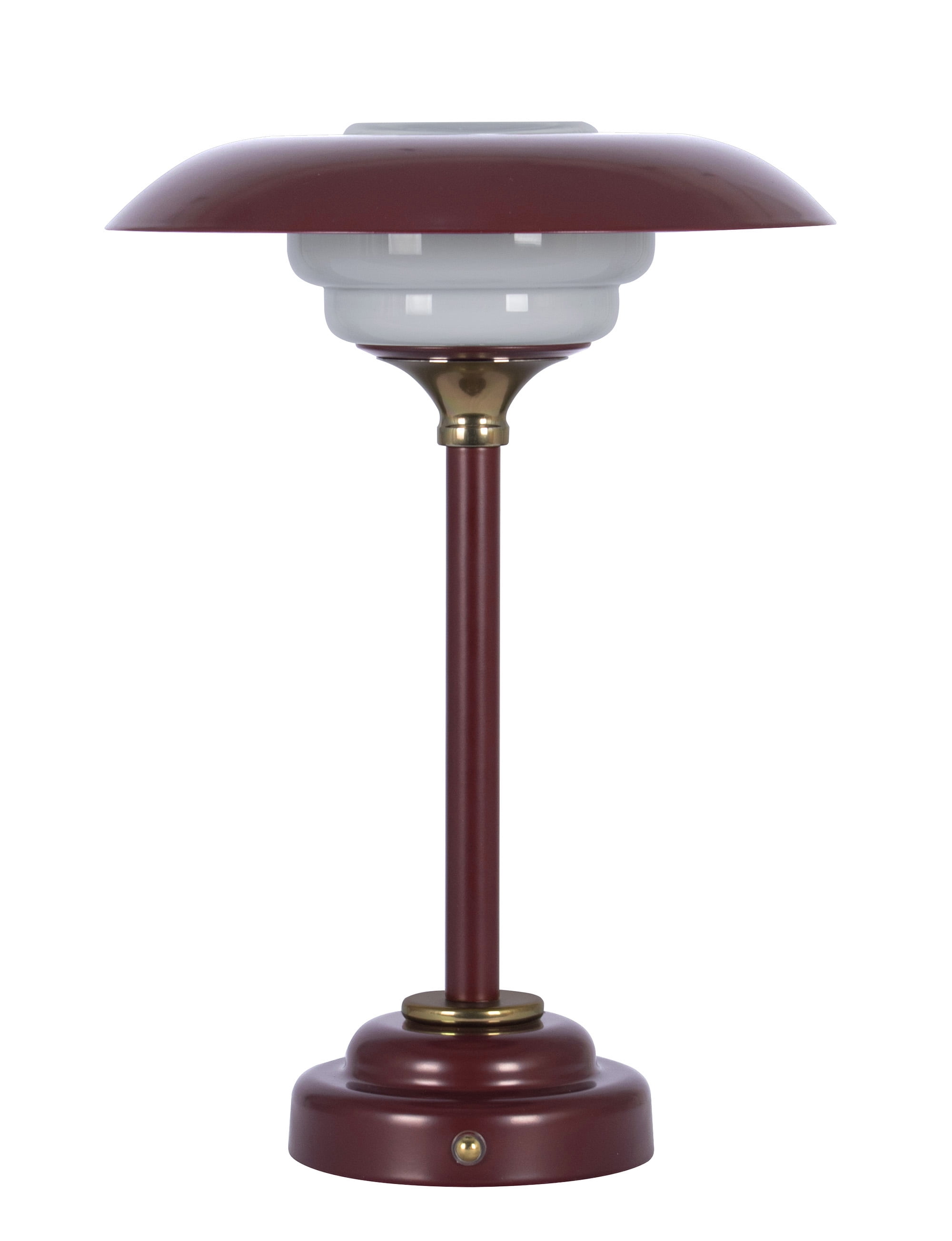 Better Homes & Gardens 12" Portable Red Ripple Lamp, dimmable with touch switch and USB-C