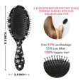 thumbnail image 6 of Black Christmas Snowflake Pattern Hair Brush,Girls Detangling Hair Brush,Glide Through Tangles with Ease for Wet & Dry Hair,8.8"X2.8", 6 of 7