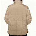thumbnail image 5 of Womens Quilted Pullover Puffer Down Jacket Winter Warm Packable Lightweight Stand Collar Long Sleeve Coat with Pocket, 5 of 7