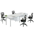 thumbnail image 2 of Boss Office Products Simple System 48" x 24" Quad Desks with (4) Pedestals, White, 2 of 10