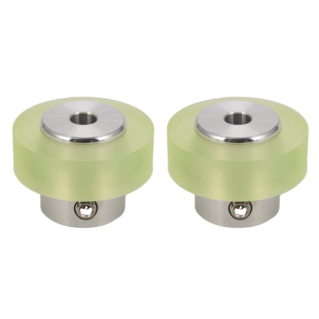 2pcs 100mm Aluminum Polyurethane Industrial Encoder Wheel Measuring Wheel for Measuring Rotary Encoder,2 x Encoder wheel,Green & Silver