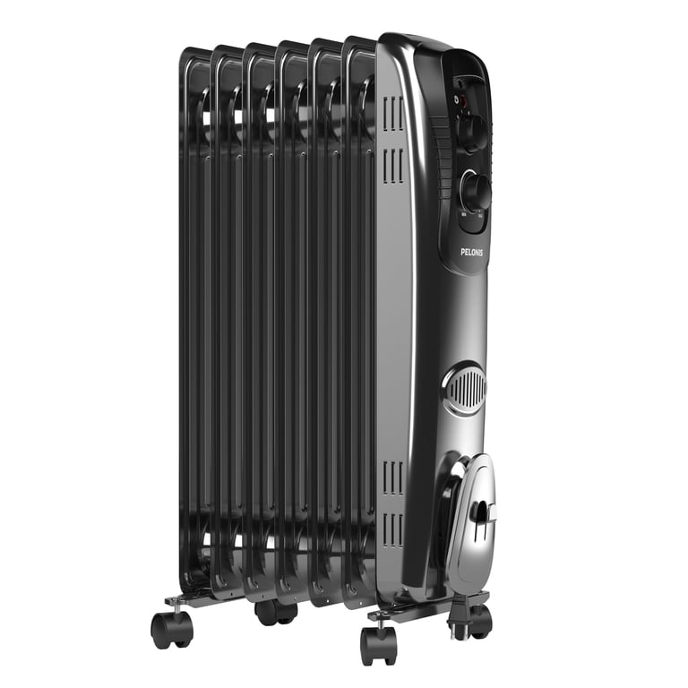 Pelonis Electric Oil-Filled Radiant Heater with Adjustable Thermostat,  HO-17LA1B, Black - Walmart.com