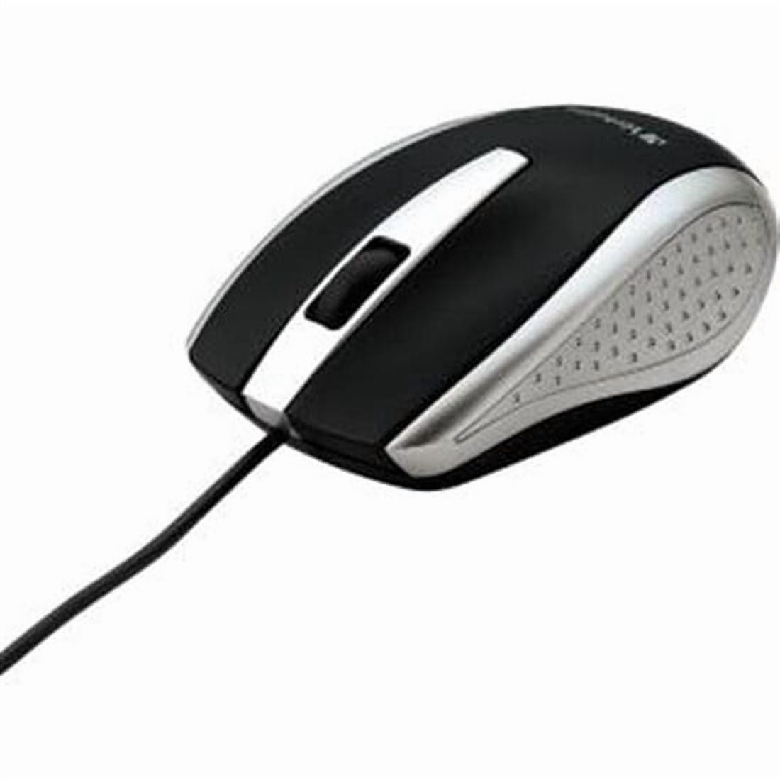 CIRCLE- Verbatim Corded Notebook Optical Mouse With Silver 99741