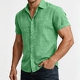 thumbnail image 5 of Maean S-3XL Men Big and Tall Shirts Short Sleeve Dressy Shirt Casual Business Button down Tee Tops, 5 of 7