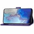thumbnail image 5 of Galaxy S20 Wallet Case, Allytech PU Leather Clover Embossed Kickstand Folio Flip Slim Fit Wrist Strap Cards Holder Full Protection Wallet Case Cover for Samsung Galaxy S20 6.2" 2020, Purple, 5 of 6