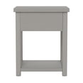 thumbnail image 4 of Starlight Canyon Home Gray Nightstands Set of 2 Wooden Side Tables with Drawer and Shelf, 4 of 9