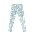 thumbnail image 7 of COEQINE Snowman Blue Girls Sport Leggings Casual Buttery Soft Athletic Pants Stretchy High Waist Christmas Cute Yoga Pants, for 6-7 Years Kids Girls, 7 of 7