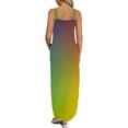 thumbnail image 4 of SMihono Robe Maxi Bohème d'Été pour Femmes Grande Taille Robe d'Été pour Femmes Design Décontracté Robe Dégradée Sans Manches Col Suspendu Col en V Longue Robe Robe de Plage Évasée, 4 of 5