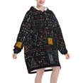 thumbnail image 2 of Math Formula Print Oversized Blanket Hoodie, Wearable Blanket Adult For Women Men And Teenager, Super Soft Warm Flannel Fluffy Hooded Blankets Sweatshirt With Big Pocket, 2 of 8