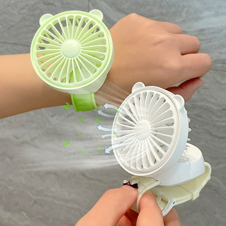 

Xinyolin 1 Set Watch Fan Multi-level Buckle Dense Grid USB Interface Low Noise Cooling Wearable Cool Wind Electric Watch Fan Daily Use Supply