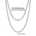 thumbnail image 2 of Moissanite Tennis Necklaces for Women|4MM Simulate Tennis Chain|4-Prong|18k White Gold Plated|Size 16-22 Inches, 2 of 5