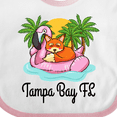 thumbnail image 4 of Inktastic Tampa Bay Florida Flamingo Girls Baby Bib, 4 of 4