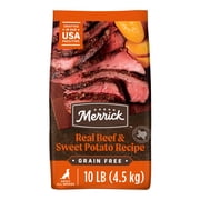 Merrick Premium Grain Free Dry Adult Dog Food, Wholesome And Natural Kibble, Real Beef And Sweet Potato, 10.0 lb. Bag