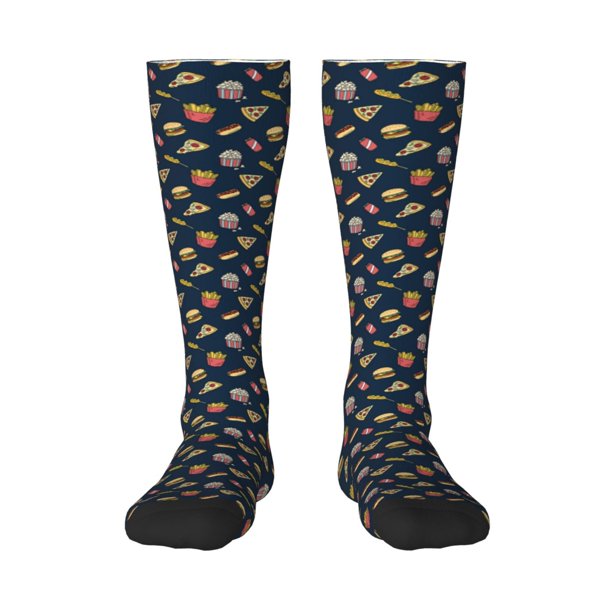 Balery Fastfood Calcetines novedosos Calcetines deportivos Calcetines hasta la rodilla Calcetines de algodón Calcetines originales y geniales