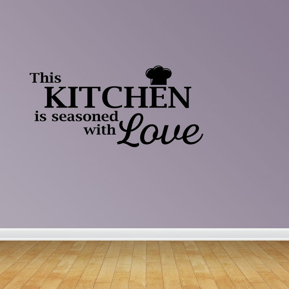 Wall Decal Quote This Kitchen Is Seasoned With Love Vinyl Sticker Home ...