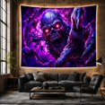 thumbnail image 6 of Menacing Humanoid Monster with Skeletal Skull Like Face, Spooky Gothic for Gothic Decor Fans, Dark Art Decor, Halloween Gift, Tapestry Wall Hanging for Bedroom and Dorm, 6 of 7