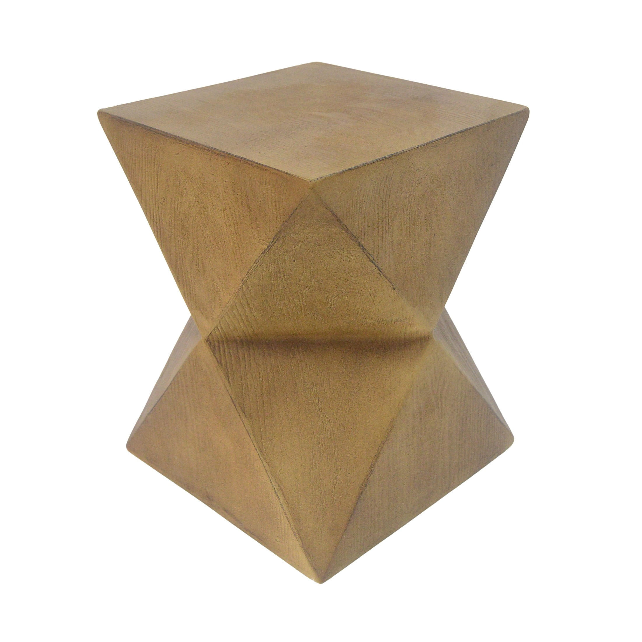 Christopher Knight Home 14.25" Modern Lightweight Concrete Prismatic Shape Accent Side Table, Natural