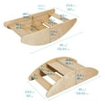 thumbnail image 3 of ECR4Kids Wooden Rocking Boat and Steps Play Center, Montessori Furniture, Natural, 3 of 10