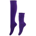 thumbnail image 4 of Women's Thigh-High Slouch Socks - Over-the-Knee Long Style, Perfect for Festivals,Purple 2,A,Dailypoc, 4 of 4