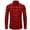 Red, variant on Honeeladyy Men's Solid Colour Business Shirt,Men Casual Fashion Printing Turn-down Collar Long Sleeve Breathable Shirt Blouse Tops
