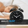 thumbnail image 3 of Betus Non-Ticking Twin Bell Analog Alarm Clock Backlight Function Desk Table Clock, 3 of 8