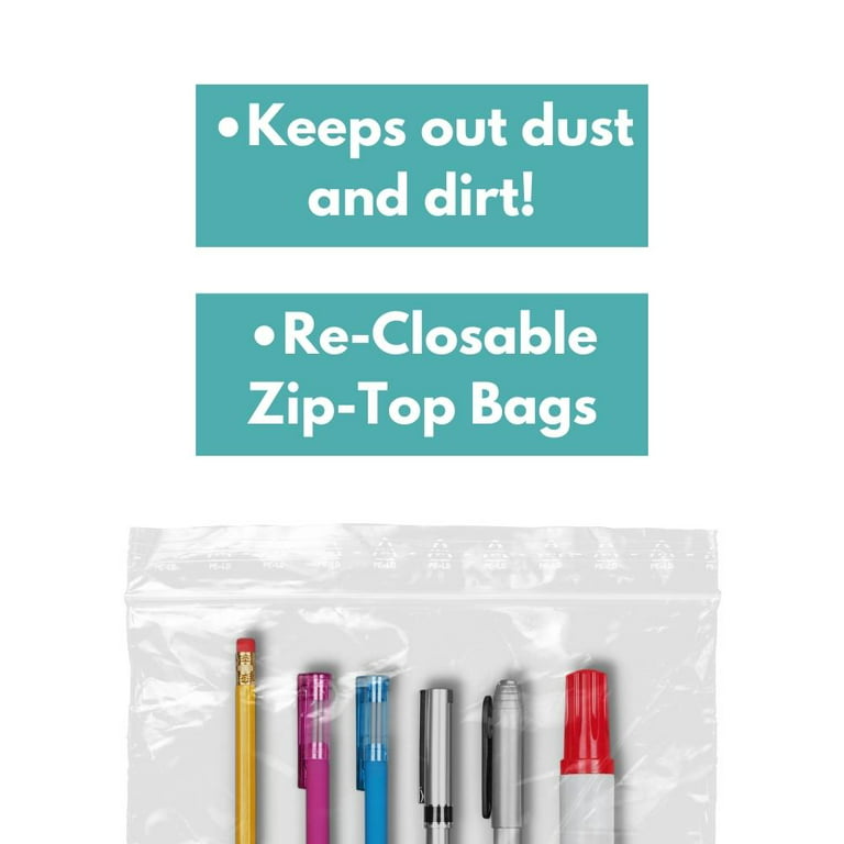Sandbaggy Clear Reclosable Zip Lock Bags | Available in 4 x 6, 9 x 12  or 12 x 15 | Industrial Grade 4 Mil Thick Poly Bag | Food Grade Plastic