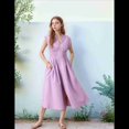 thumbnail image 4 of Vestido Casual de Verano para Mujer, Color Polvo, Talla M, 4 of 8