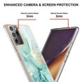 thumbnail image 4 of Allytech Galaxy Note 20 Ultra Case, Pretty Marble Heavy Duty Shockproof Hybrid Hard PC Soft TPU Bumper Three Layer Drop Protection Anti-Fall Cover Case for Samsung Galaxy Note 20 Ultra- Green, 4 of 5