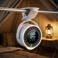 thumbnail image 2 of MDHAND 100-Speed Portable Desktop Fan, Rechargeable with LED Display, 1800mAh Battery, Silent Motor, 3-in-1 Clip Wall Desk, White, 2 of 6