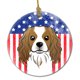 thumbnail image 1 of Adorno de cerámica con la bandera americana y el perro de aguas de Cavalier de Caroline's Treasures Caroline's Treasures BB2154CO1, 1 of 1