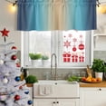 thumbnail image 5 of 2 Pack Valances for Window, Blue Teal Ombre Short Curtains for Kitchen Bedroom Living Room, Modern Yellow Gradient Farmhouse Art Rod Pocket Small Window Treatment Valance Drapes 42 x 18 Inch, 5 of 8