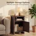 thumbnail image 6 of Homall Farmhouse Nightstand 1 Piece with Shelf and Barn Door Wood Modern Beside Tables for Bedroom Living Room, Dark Brown, 6 of 7