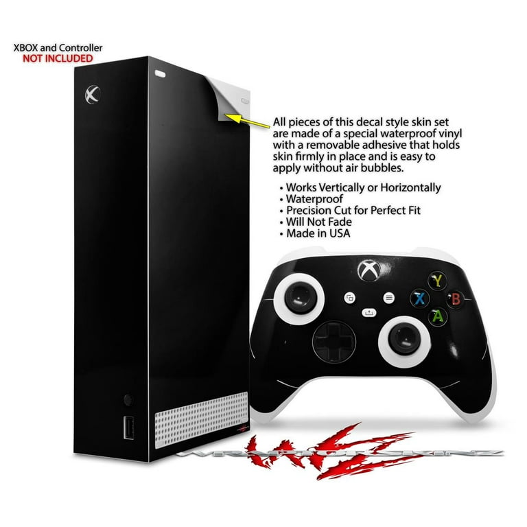 WraptorSkinz Skin Wrap compatible with the 2020 XBOX Series S Console and  Controller Solids Collection Color Black (XBOX NOT INCLUDED)