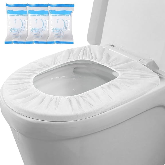 Disposable Toilet Seat Cover, 30 Pack Waterproof Non-Woven Fabric Disposable Toilet Seat Protector with Portable Design for Travel, Hotels, Hospitals and Public Restrooms