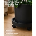 thumbnail image 5 of Gentingbro 10 Inch Heavy Duty Plant Caddy with Wheels, Rolling Planter Dolly Tray for Indoor Outdoor, 2 Pack (Black), 5 of 6
