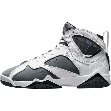 Nike Jordan Kids Shoes Air Jordan 7 Retro GS Flint 2021 DJ2777-100 5 Big Kid White/Varsity Purple