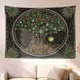 thumbnail image 2 of Tapiz de pared con diseño de árbol de la vida, microtela, 150 x 130 cm, 2 of 3