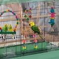 thumbnail image 7 of Visland Bird Swing Toy, Metal Buckel Chain Hanging Hook Wall Bird Toy Cage Decor for Parrot Macaw African Greys Budgies Cockatoo Parakeet Cockatiels Conure Lovebird, 7 of 7