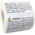 thumbnail image 2 of California Proposition 65 Exposure to Crystalline Silica Warning Labels 1 x 2 inch 500 Adhesive Stickers, 2 of 4
