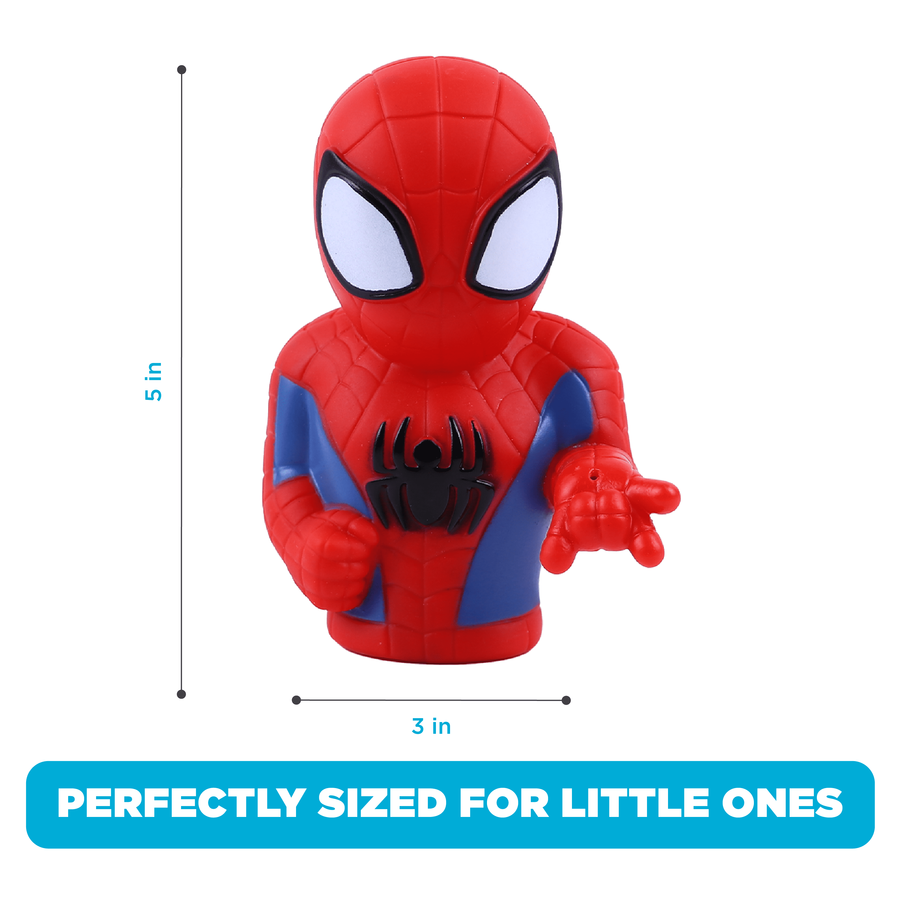 Marvel Spidey & Friends - 5 Piece Bath Squirter Bucket Set - Bath Toys for Baby and Toddlers - Includes Organizer Bucket - Store Bath Time Water Toys
