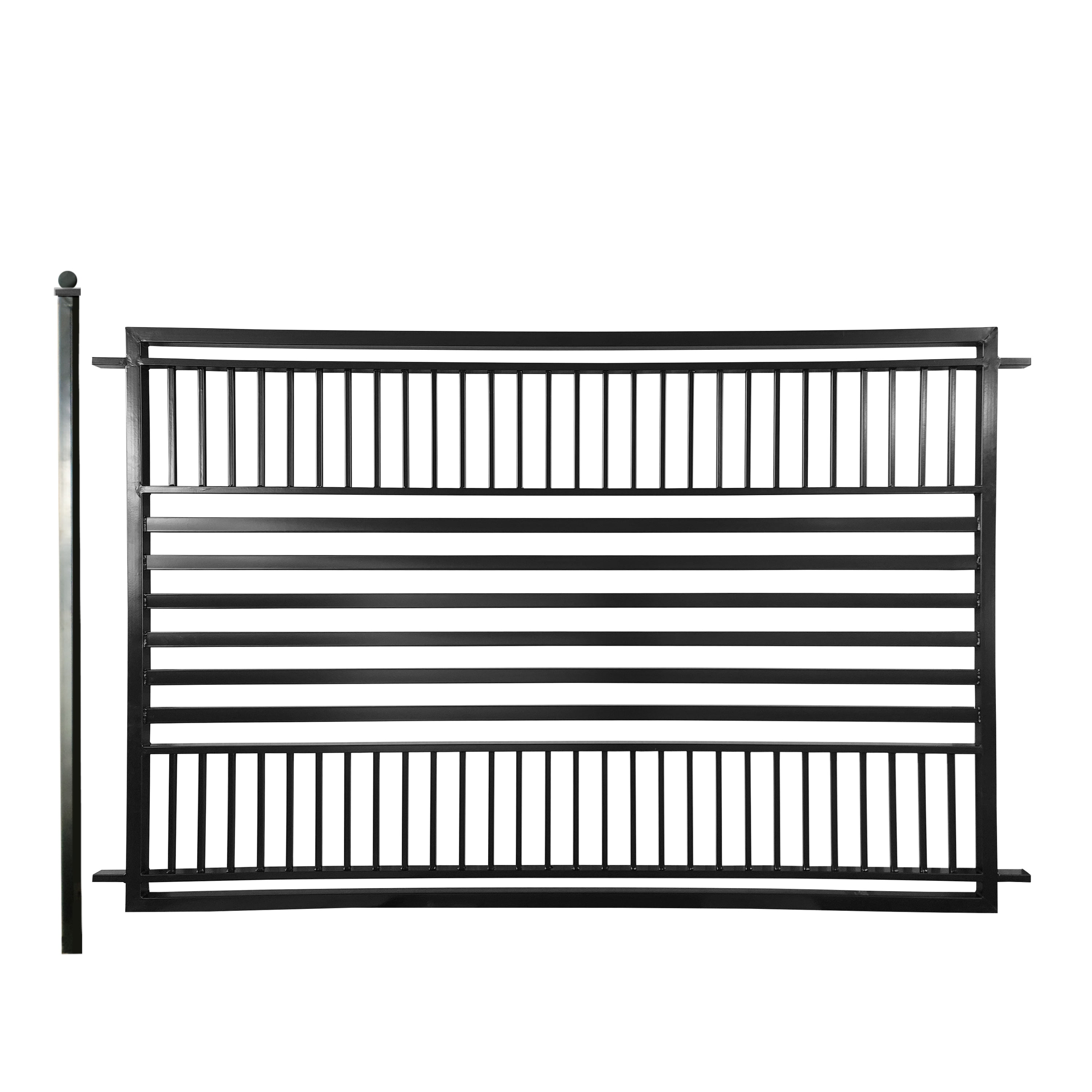 ALEKO 4-Panel Steel Fence Kit Kyiv Style 8 x 5 ft. Each