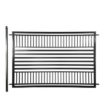 ALEKO Modern Barcelona Style Garden Yard Steel Fence 8 x 5 ft Black