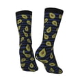 thumbnail image 5 of Uemuo Avocado Pattern Women's Crew Socks, Soft Durable Breathable Moisture-Wicking with Odor Control Cotton socks, 5 of 9