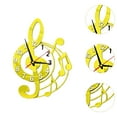 thumbnail image 6 of deevoka Wall Clock Musical Note Design Acrylic Silent for Office Bedroom Living Room Golden, 6 of 9